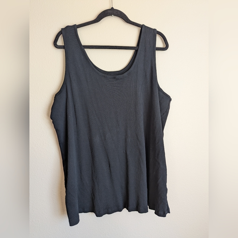 Woman Within Black Tank Top Size 3X
